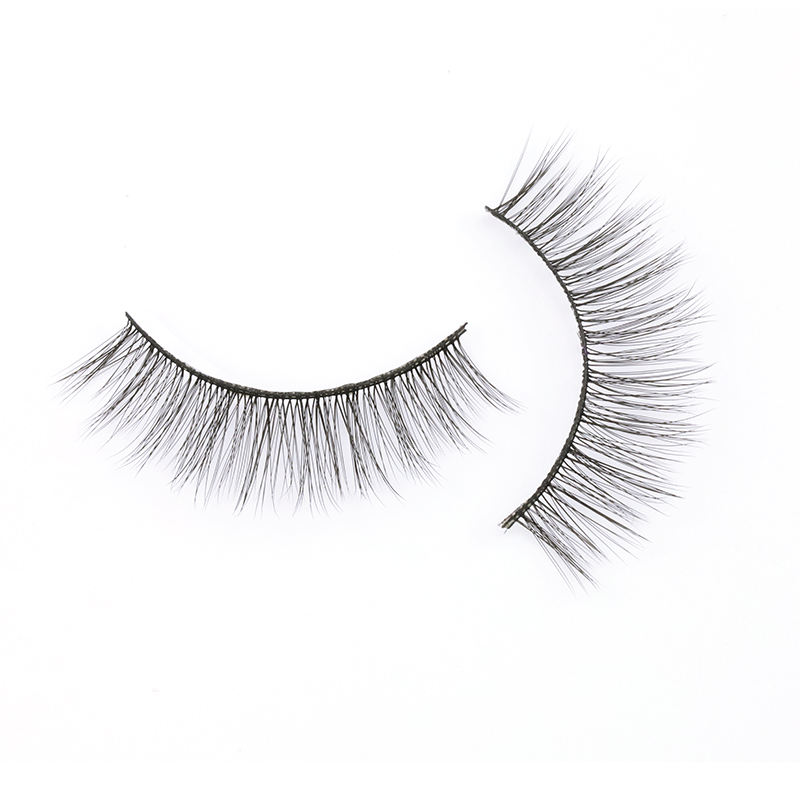 Factory Price Private Package 3D Silk Strip Lashes Korea PBT Fiber Strip Eyelashes Natural and Soft  in the US YY101
